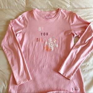 Pink long sleeve Life is Good Shirt!